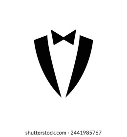 Bow tie icon in flat style isolated vector illustration on white transparent background. fashion tie. male fashion tie. man tie  4 3 3