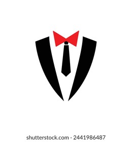 Bow tie icon in flat style isolated vector illustration on white transparent background. fashion tie. male fashion tie. man tie  2 3 2