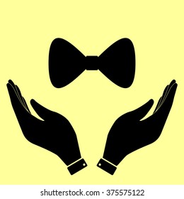 Bow Tie icon. Flat style icon vector illustration.