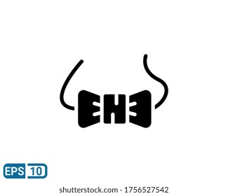 bow tie icon in glyph style. vector illustration for graphic designer, website, UI isolated on white background. EPS 10