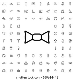 bow tie icon illustration isolated vector sign symbol