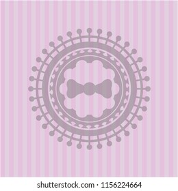 bow tie icon inside pink icon or emblem
