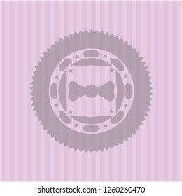 bow tie icon inside pink icon or emblem