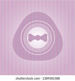 bow tie icon inside pink icon or emblem