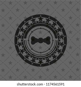 bow tie icon inside retro style black emblem