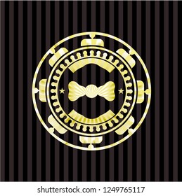 bow tie icon inside shiny badge