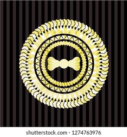 bow tie icon inside shiny badge