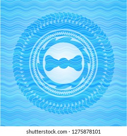 bow tie icon inside water badge.