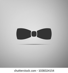 Bow tie icon isolated on grey background. Flat design. Vector Illustration