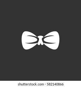 Bow tie icon isolated on black background. Bow tie vector logo. Flat design style. Modern vector pictogram for web graphics - stock vector