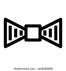 bow tie icon isolated sign symbol vector illustration - high quality black style vector icons
