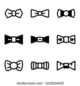 bow tie icon isolated sign symbol vector illustration - Collection of high quality black style vector icons
