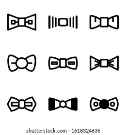 bow tie icon isolated sign symbol vector illustration - Collection of high quality black style vector icons
