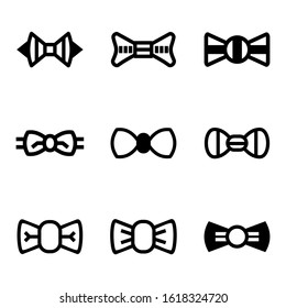 bow tie icon isolated sign symbol vector illustration - Collection of high quality black style vector icons
