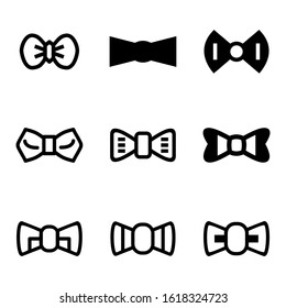 bow tie icon isolated sign symbol vector illustration - Collection of high quality black style vector icons

