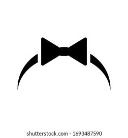 Bow tie icon in line style. Stylish ribbon bow symbol. Fashion accessory sign for perfect web and mobile app designs.