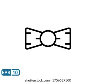 bow tie icon in line style isolated on white background. EPS 10 