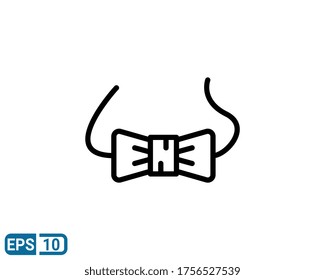 bow tie icon in line style. vector illustration for graphic designer, website, UI isolated on white background. EPS 10