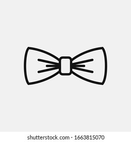 Diseño del logotipo del icono de corbata de arco. ilustración simple vectorial plana