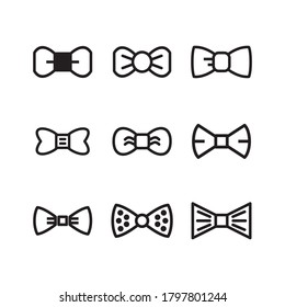bow tie icon or logo isolated sign symbol vector illustration - Collection of high quality black style vector icons
