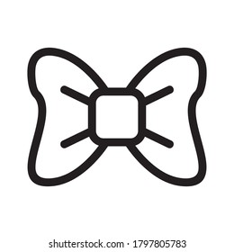 icono de corbata de arco o logotipo símbolo de signo aislado ilustración vectorial - iconos vectoriales de estilo negro de alta calidad
