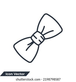 bow tie icon logo vector illustration. bow tie symbol template for graphic and web design collection