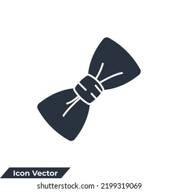 bow tie icon logo vector illustration. bow tie symbol template for graphic and web design collection