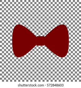 Bow Tie icon. Maroon icon on transparent background.