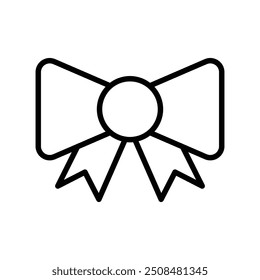 bow tie icon. Outline style design isolated on white background