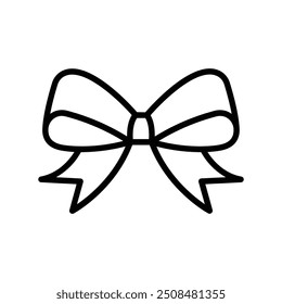 bow tie icon. Outline style design isolated on white background