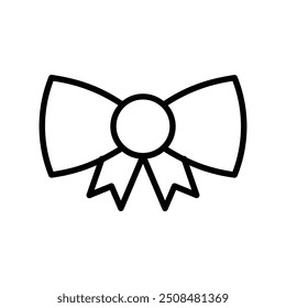 bow tie icon. Outline style design isolated on white background