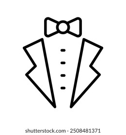 bow tie icon. Outline style design isolated on white background