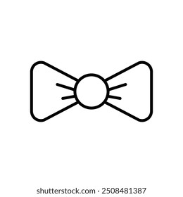 bow tie icon. Outline style design isolated on white background