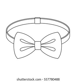 Bow tie icon in outline style isolated on white background. Hipster style symbol stock vector illustration.