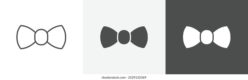 bow tie icon Outline symbol set