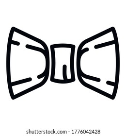 Bow tie icon. Outline bow tie vector icon for web design isolated on white background