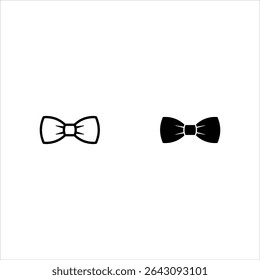 Bow tie icon set. Coloring book for children. Vector illustration in outline style.