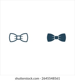 Bow tie icon set. Coloring book for children. Vector illustration in outline style.