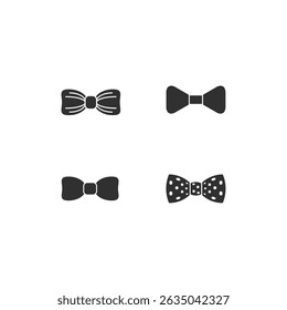 Bow Tie Icon set flat vector design