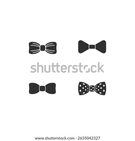 Bow Tie Icon set flat vector design