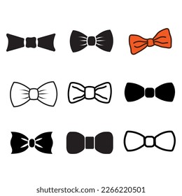 Bow tie icon set. bow icon set icon illustration on white background..eps