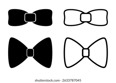 Bow Tie icon set, Tie isolated on white background.Vector illustration design