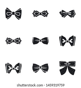 Bow tie icon set. Simple set of 9 bow tie vector icons for web design isolated on white background