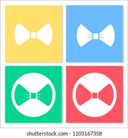 Bow Tie Icon Set Vector Design
