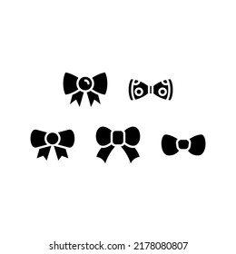 Bow Tie Icon Set Vector Symbol Design Illustration