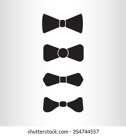 Bow tie icon set. Vector illustration of bowtie collection.