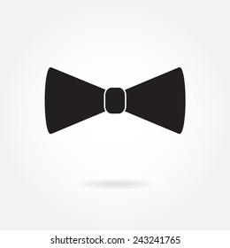 Bow tie icon or sign isolated on white background. Vector illustration.