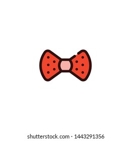 bow tie icon sign signifier vector