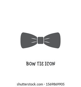 Bow Tie Icon Simple Silhouette Flat Style Vector Illustration On White Background.