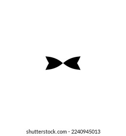 Bow tie icon. Simple style man fashion poster background symbol. Bow tie text frame. Bow tie logo design element. Bow tie t-shirt printing. Vector for sticker.